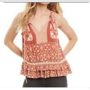 Patrons of Peace Paisley Top in Rust